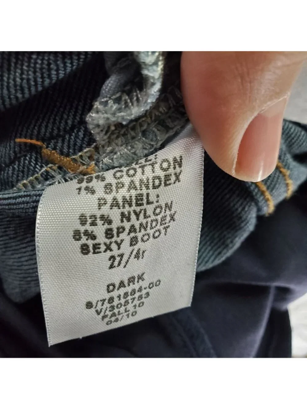Gap Jeans Womens 27/4 Maternity Blue Sexy Boot Stretch Denim *Read* - Picture 3 of 10